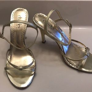 Charles David gold high heel sandals